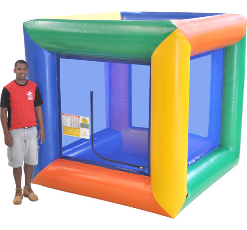 Piscina De Bolinhas Cubo Mágico Com Motor Soprador
