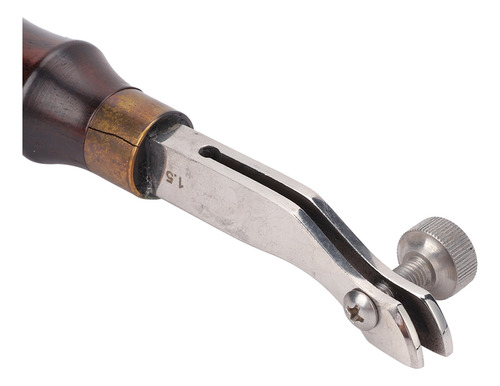 Edge Press Tool Ebony Handle Ajustável Em Aço Inoxidável