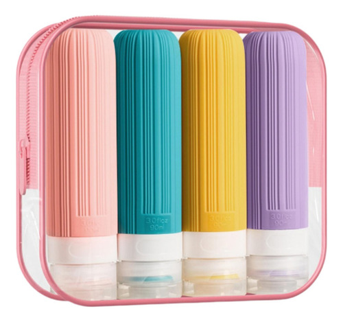 Set De Botellas De Viaje De 4 Piezas Con Neceser, A