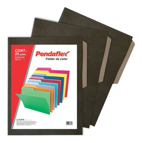 Fólder Pendaflex Color, Tamaño Carta, Color Negro, 100 Pz