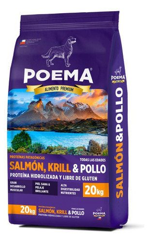 Alimento Perro Poema Patagónico 20k Salmón, Krill, Pollo