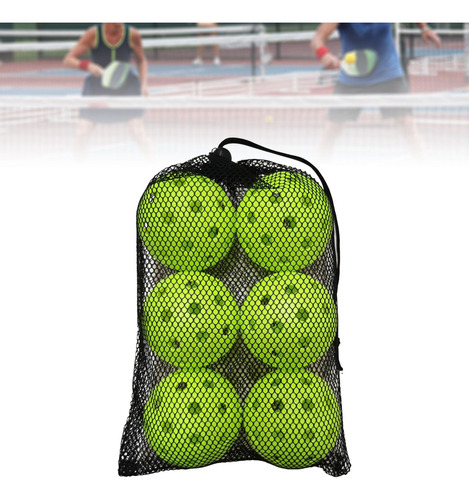 2 X 6 Bolas De Pickleball De Tamaño Oficial, Duraderas,