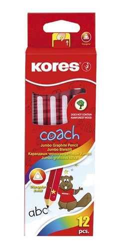 Lápiz Grafito Kores Coach X12 Uds