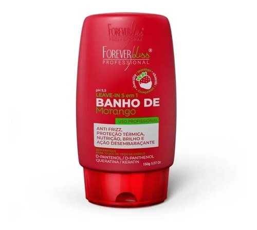 Leave In Banho De Verniz Morango 150g  Forever Liss