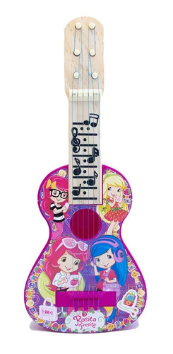 Imagen 1 de 2 de Guitarra Para Niña De Juguete Plástico Y Madera Rositafresit
