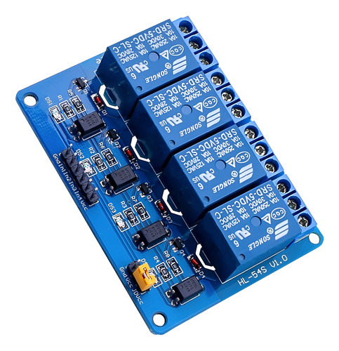 Módulo Relé Rele 4 Canais 5v 10a Para Arduino Pic Automação