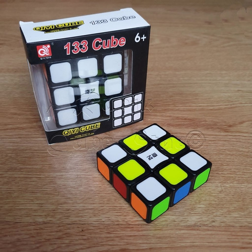 Cubo Cuboide Rubik 3x3x1 Floppy Qiyi 1x3x3 com estrutura de azulejos, cor preta