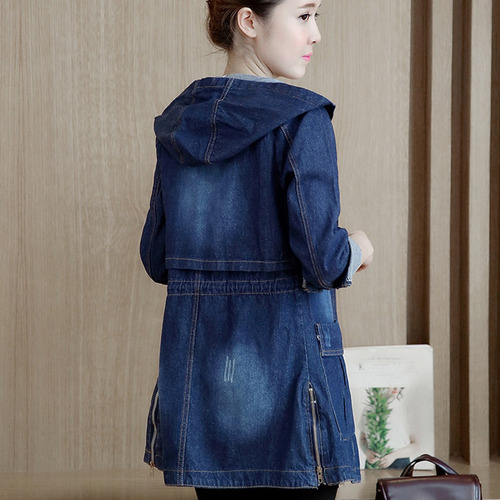 Chamarra F, Chaqueta, Vaqueros, Blusa Con Capucha Lon 7004 P