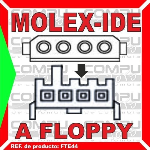 Imagen 5 de 6 de Adaptador Molex A Floppy 4 Pines Ref: Fte44 Computoys Sas