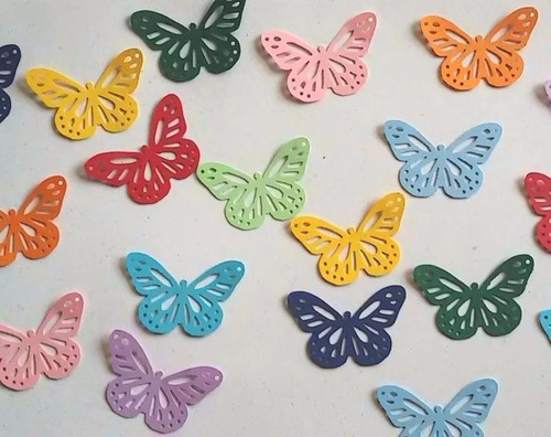 Mariposas Caladas Comestibles De 4,5 Cm En Papel De Arroz