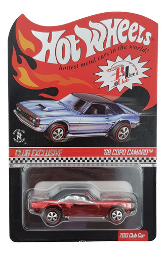 Hot Wheels Rlc Red Line Club Copo Camaro 68 Rojo