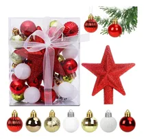 Comprar Set 30 Chirimbolos Adornos Navidad 3cm Estrella Decoracion ®