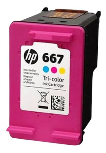 Cartucho De Tinta Hp 667 Tricolor Ink Advantage Original Mi