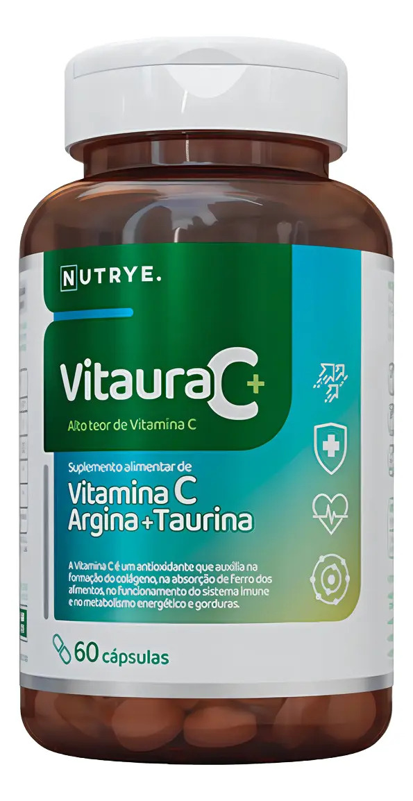 Vitamina C + Arginina + Taurina 60 Caps Nutrye
