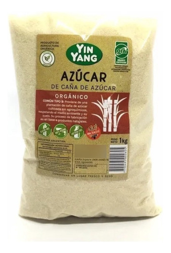 Azucar De Caña Organica 1kg Yin Yang Sin Tacc Vegano