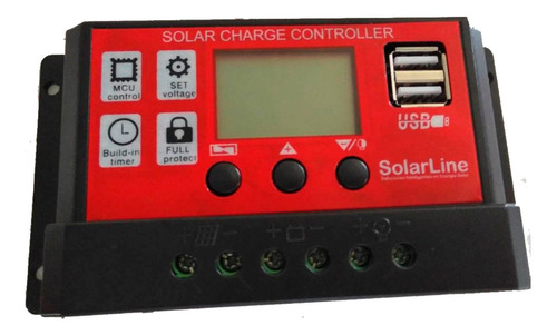 Regulador De Carga P/ Panel Solar Fotovoltaicos 12v 10amp