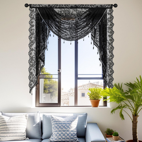 Ventana De Cascada Venance Vintage Diseño Ancho 150 Cm