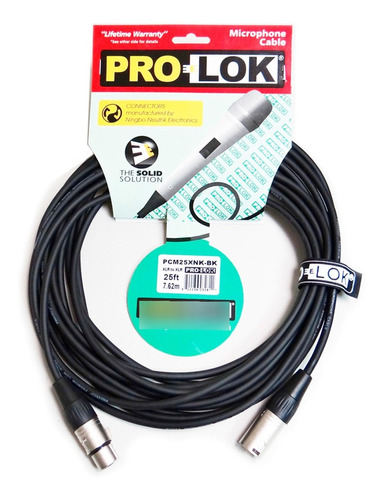 Pcm25xnk-bk Prolok Cable Xlr 7.6 Metros 