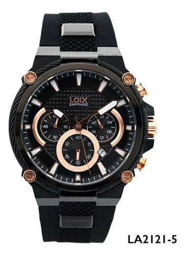 Reloj Hombre Loix® La2121-5 Negro, Tablero Negro