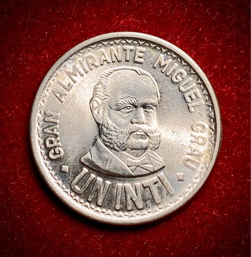 Moneda 1 Inti Peru 1986 Km 296 Miguel Grau