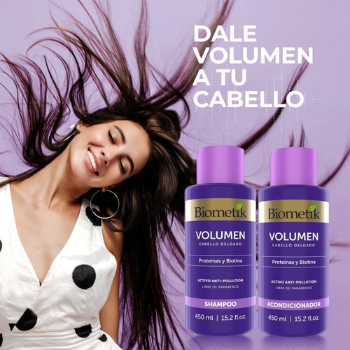 Biometik Acondicionador Volumen Con Proteínas Y Biotina