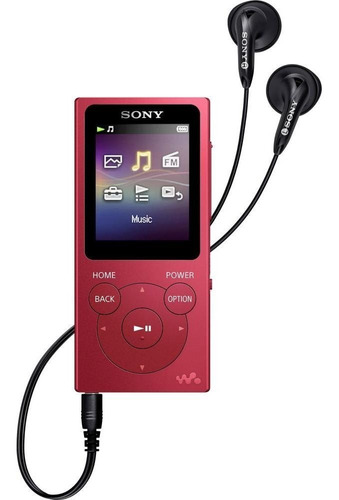 Reproductor Mp3 Sony Nw-e393 4gb Música Fm Usb Rojo Original