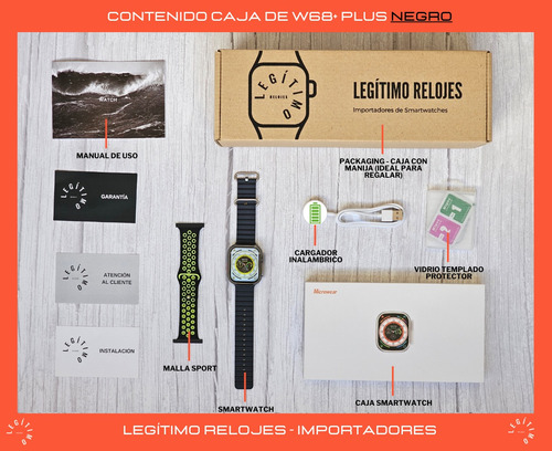Imagen 4 de 10 de Smartwatch W68+ Ultra Sport Reloj Inteligente Deportivo Orig