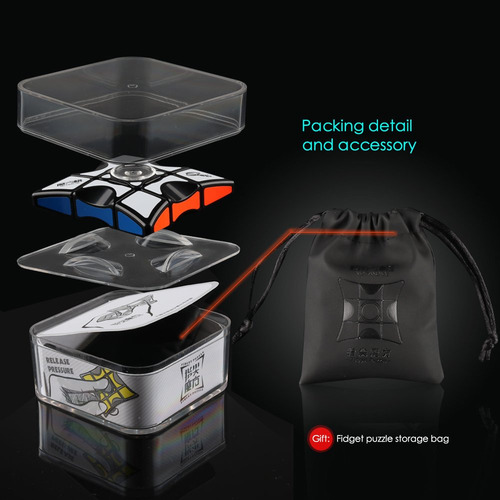 Cubo Disquete Rompecabezas Fidget Spinner Anti-ansiedad
