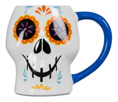 Taza De Ceramica De Craneo Coco Calavera 370ml H1396