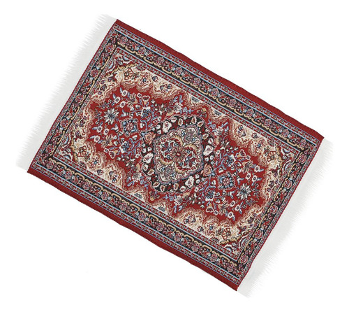 3 Alfombra Miniatura Dollhouse Rojo