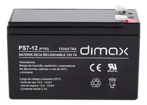 Comprar Dimax Batería Seca Recargable 12v 7amp Para Central Alarma