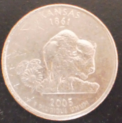 Moeda Eua Quarter Dollar Kansas 2005 D