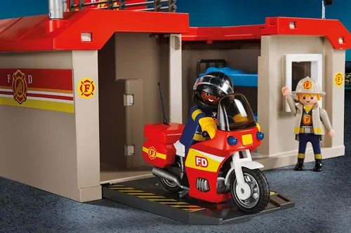 Estacion bomberos playmobil maletin sale