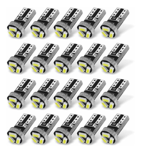 Yitamotor 20 X T5 3-smd Bombilla Led Para Lámpara Color Blan