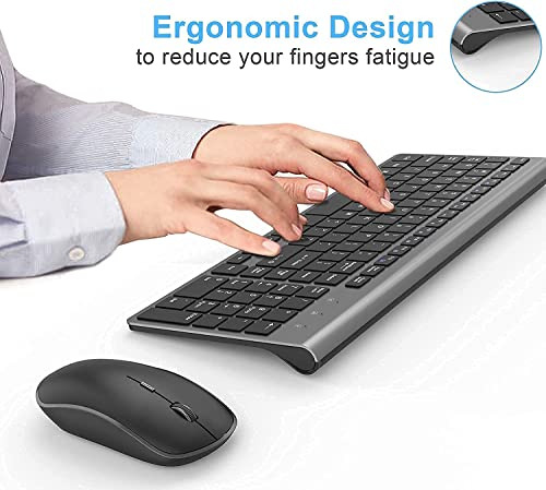 Teclado Y Mouse Inalámbricos, Joyaccess 2.4g Mouse Ergonómic