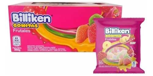 Gomitas Billiken Frutal 30g Caja X 12un