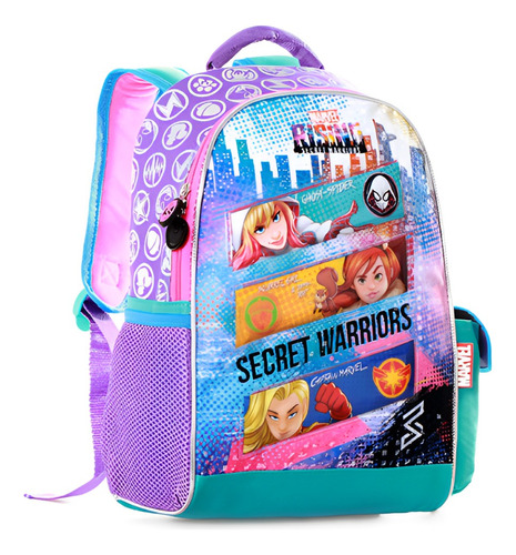 Morral Bolso Escolar  Para Niña Marvel Rising Capi