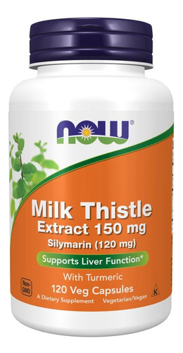 Milk Thistle Extract 150 Mg 120 Capsulas Vegetarianas 