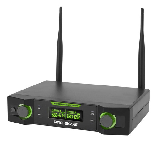Micrófono Inalámbrico Doble Probass Uf 224 Multi Frecuencia