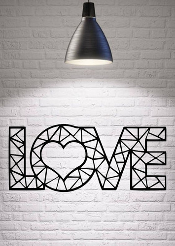   Cuadro Geométrico Love Amor Pared Decoración 60 Cm