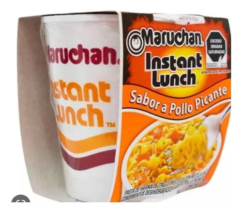 Sopa Maruchan Lunch Pollo Picante 64g Pack 12 Unidades 