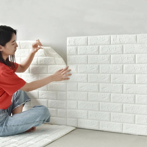 Imagen 3 de 6 de Placa Revestimiento Pared Autoadhesiva 70 X 77