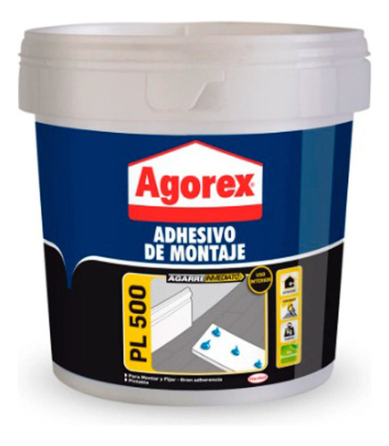 Pegamento Adhesivo De Montaje Pl 500 10 Kg Agorex