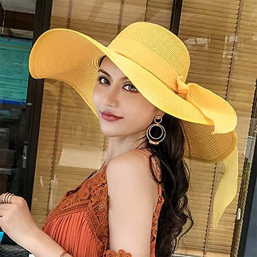 Sombrero Flexible Plegable Para Mujer, Sombrero De Paja Con
