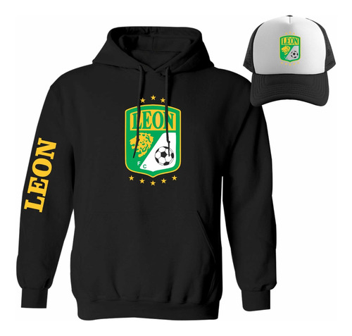 Kit Sudadera + Gorra Sublimada Mod Club León Liga Mx