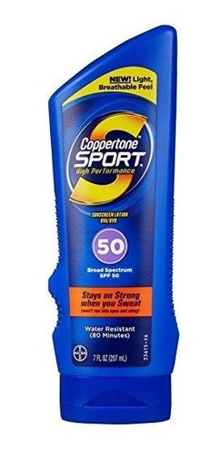 Coppertone Sport Loción De Protección Solar Spf 50, 7 Onzas 