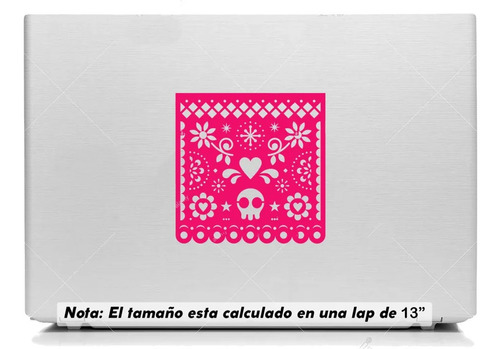 Vinil Sticker Laptop 13puLG Papel Picado Dia Muertos Modld23