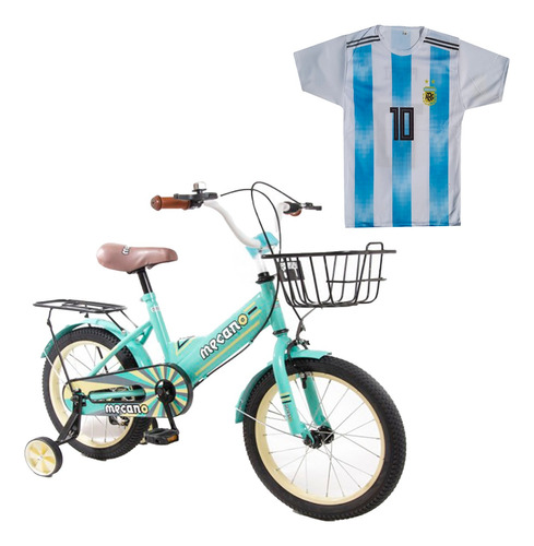 Bicicleta Rodado 16 Para Niños Con Rueditas Canasto Love 80