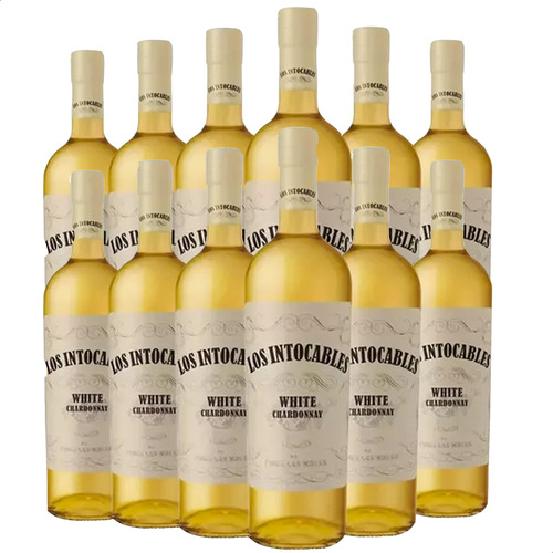 Vino Los Intocables Chardonnay White Blanco 750ml Pack X12
