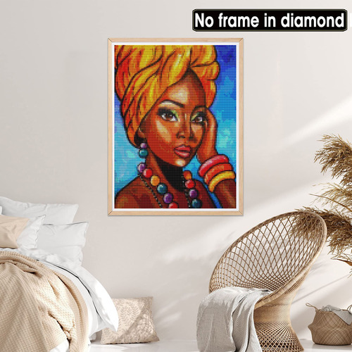 Aiishow Kit Pintura Diamante Para Mujer Africana Adulto Cruz